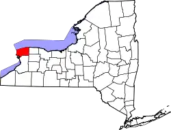Karte von Niagara County innerhalb von New York