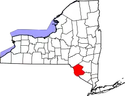 Karte von Sullivan County innerhalb von New York