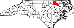 Karte von Halifax County innerhalb von North Carolina