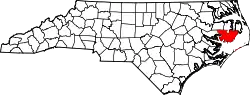 Karte von Hyde County innerhalb von North Carolina