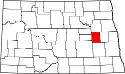Karte von Griggs County innerhalb von North Dakota