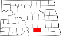 Karte von Logan County innerhalb von North Dakota
