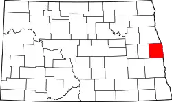 Karte von Traill County innerhalb von North Dakota