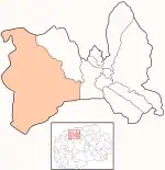 Karte von Nordmazedonien, Position von Opština Saraj hervorgehoben