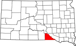 Karte von Gregory County innerhalb von South Dakota