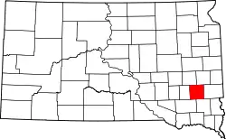 Karte von McCook County innerhalb von South Dakota