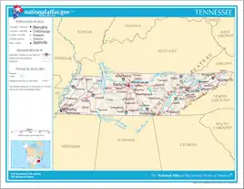 Karte von Tennessee