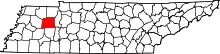 Karte von Carroll County innerhalb von Tennessee