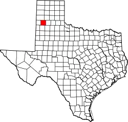 Karte von Castro County innerhalb von Texas