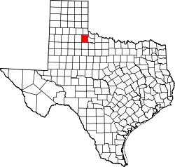 Karte von Cottle County innerhalb von Texas