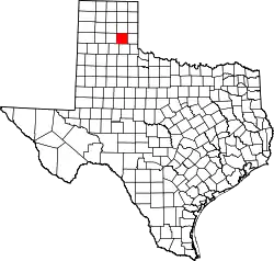 Karte von Donley County innerhalb von Texas
