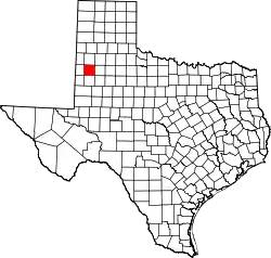Karte von Hockley County innerhalb von Texas