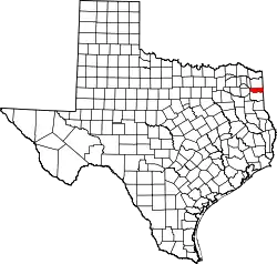 Karte von Marion County innerhalb von Texas