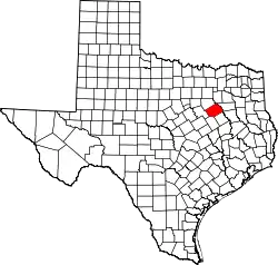 Karte von Navarro County innerhalb von Texas