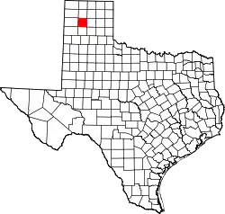Karte von Potter County innerhalb von Texas