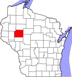 Karte von Chippewa County innerhalb von Wisconsin