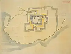 Plan der Burg Yatsushiro