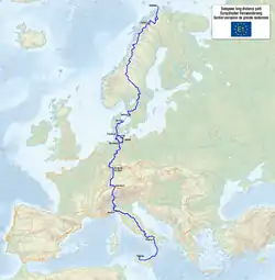 Karte des Wanderweges