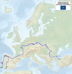 Karte des Wanderweges