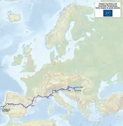 Karte des Wanderweges