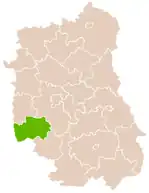 Lage des Powiat Kraśnicki in der Woiwodschaft Lublin