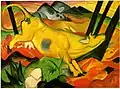 Das Gelb der Kuh symbolisiert für Franz Marc Ausgelassenheit, Heiterkeit und Weiblichkeit. (Franz Marc: Die gelbe Kuh)