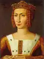 Porträt der burgundischen Herzogin Margarete III. (1350–1405)