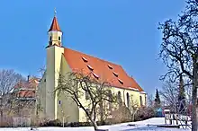 Das Kloster Söflingen mit seiner weiten Anlage wird am Ende von Ulm auf dem Radweg sichtbar.