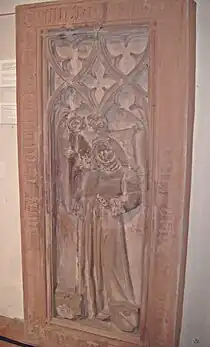 Grabplatte der Äbtissin Lieba zum Guldenring († 1454)