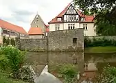 Hochwasser im Bereich Burggraben und Umfassungsmauer