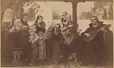 Martin Luther und Philipp Melanchthon im Kreis der Familie (im fünfteiligen Lutherzyklus 1891–1893)