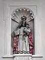 Muttergottespuppe mit Echthaar in der Schutzmantelkapelle