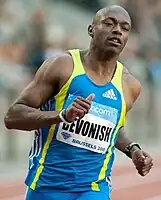 Marlon Devonish hatte 1999 WM-Silber mit der britischen Sprintstaffel gewonnen und kam hier auf den achten&nbsp;Platz
