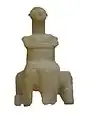 Gottheit auf einem Thron sitzend. Marmoridol aus Tekes, Vorpalastzeit.