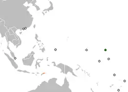 Lage von Marshallinseln und Osttimor