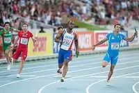 Martial Mbandjock als Staffelläufer bei den Europameisterschaften 2010