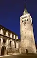 Martinskirche in der Nacht, beleuchtet