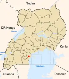 Lage von Masaka innerhalb Ugandas