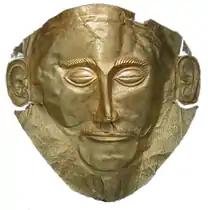 Sogenannte Goldmaske des Agamemnon aus Mykene(16. Jh. v. Chr.)