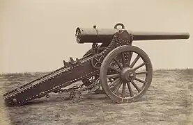 Canon de 155&nbsp;mm de Bange auf Belagerungs-/Festungslafette