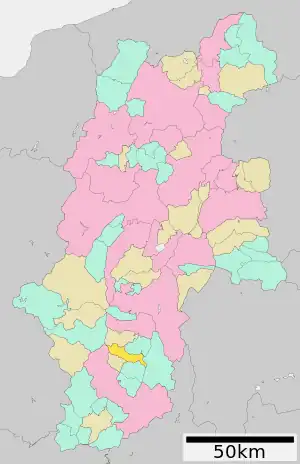 Lage Matsukawas in der Präfektur
