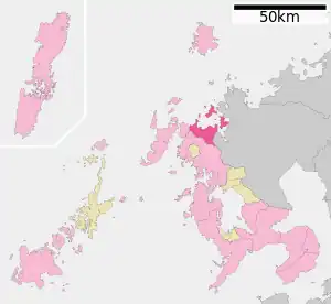 Lage Matsuuras in der Präfektur