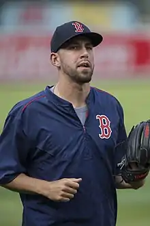 Barnes im Trikot der Boston Red Sox im Jahr 2015