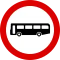 Einfahrt für Busse gesperrt