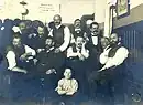 Arthur Haferkorn neben Max Klinger beim Kegelabend im Künstlerhaus, November 1903