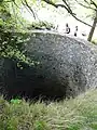 Schachtöffnung an der Oberfläche (Ø ca. 8 m)