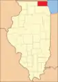Das McHenry County bei seiner Gründung im Jahr 1836