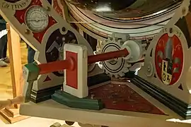 Detail der funktionsfähigen Mechanik der Replika des St.&nbsp;Galler Globus