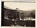 Bau der Eisenbahnbrücke ca. 1911