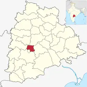 Positionskarte des Distrikts Medchal-Malkajgiri
